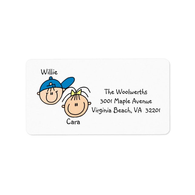 Personalised Couple Address Labels (Front)