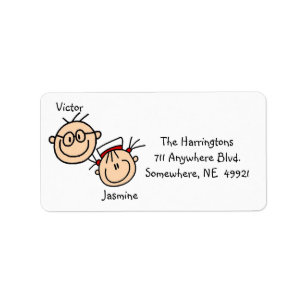Personalised Couple Address Labels