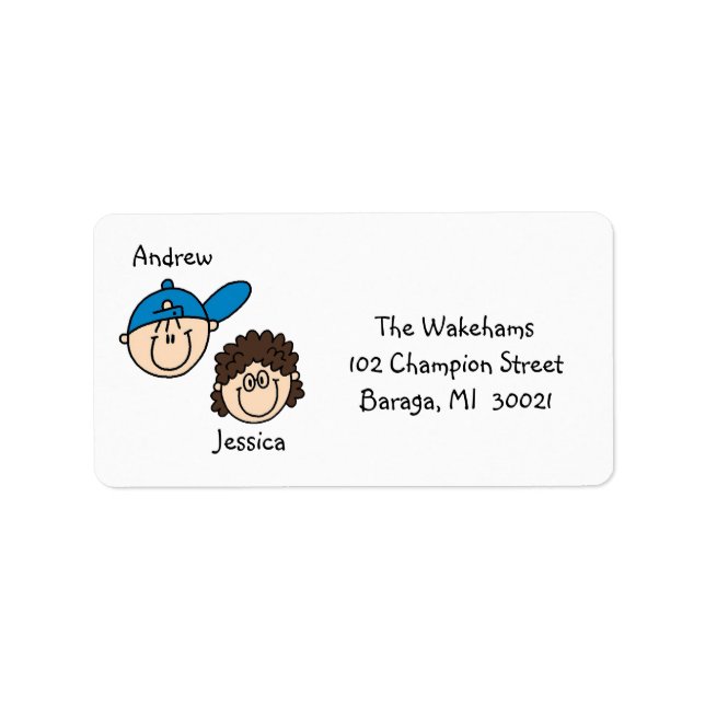 Personalised Couple Address Labels (Front)