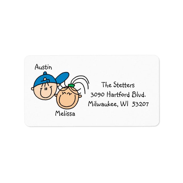Personalised Couple Address Labels (Front)