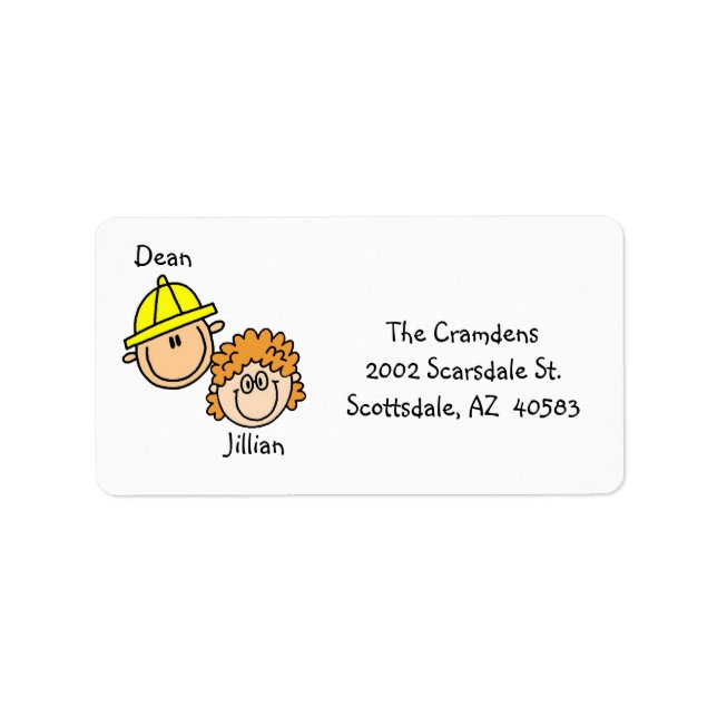 Personalised Couple Address Labels (Front)