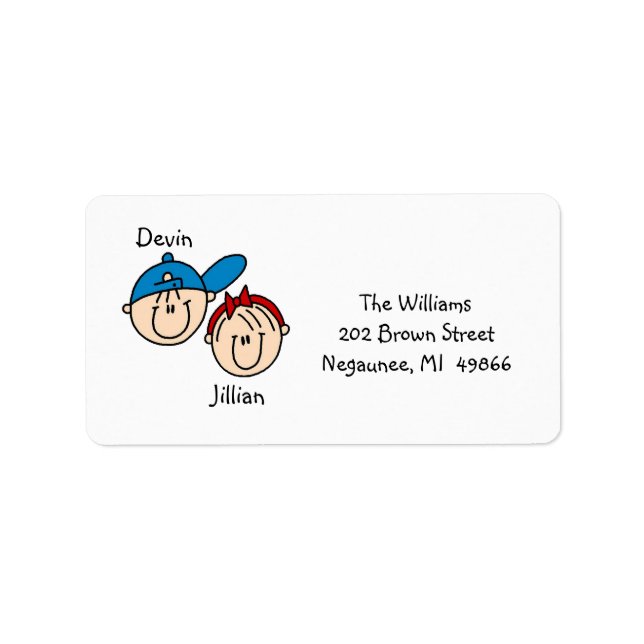 Personalised Couple Address Labels (Front)