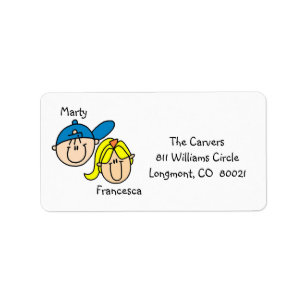 Personalised Couple Address Labels