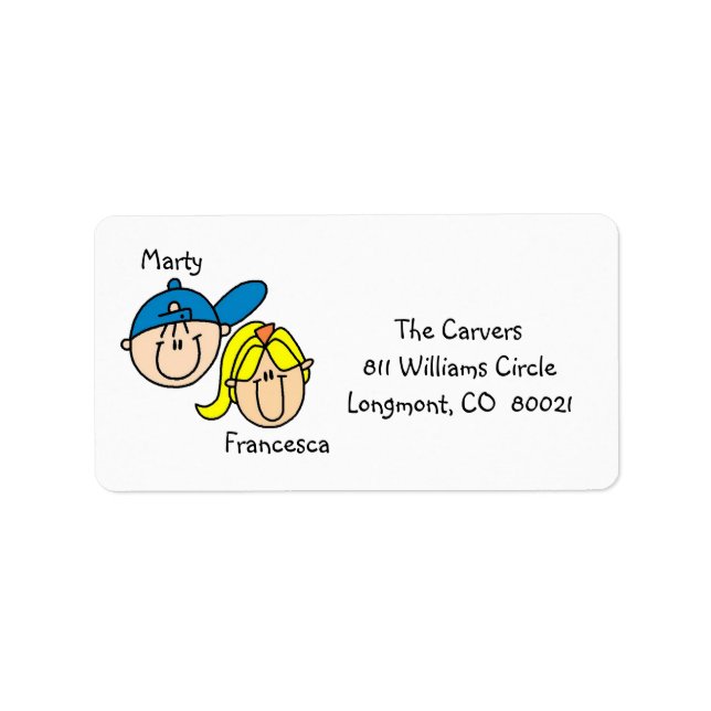 Personalised Couple Address Labels (Front)