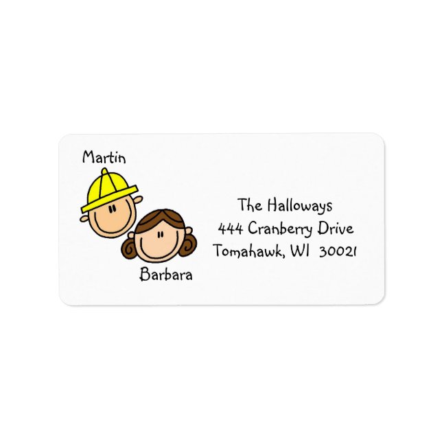 Personalised Couple Address Labels (Front)