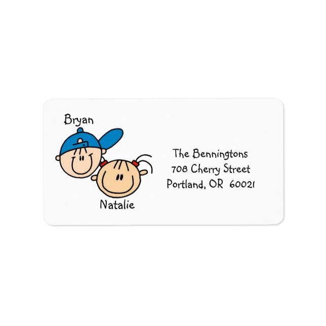 Personalised Couple Address Labels (Front)