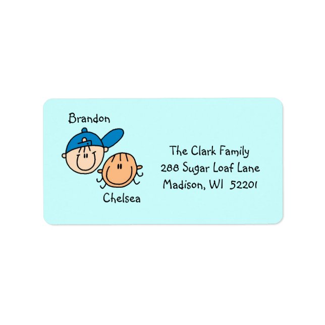 Personalised Couple Address Labels (Front)