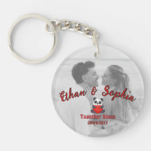 Personalised Couple Keychain with Romantic Message