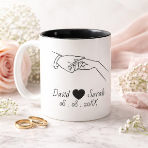 Personalised Couple Mug with Names & Date