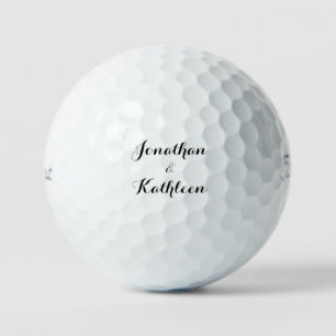Personalised Couple Names Script Titleist Pro VI  Golf Balls