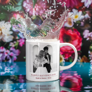 Personalised Couple Names & Year - Elegant Photo  Coffee Mug