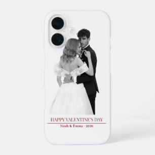 Personalised Couple Names & Year - Elegant Photo iPhone 16 Case