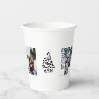 Personalised Couple Photo Christmas Mug Paper Cups
