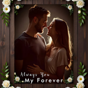✅Personalised Couple Photo Custom Engagement Gift Canvas Print