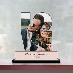 Personalised Couple Photo Love Sculpture Cutout Standing Photo Sculpture