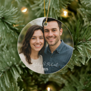 Personalised Couple Photo Ornament Christmas