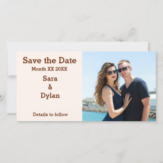 Personalised Couple Photo Save The Date