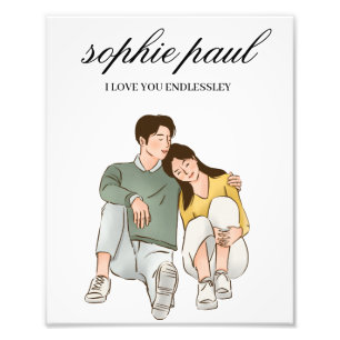Personalised Couple Print, Couples Gift Photo Print