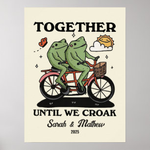 Personalised Couple Print, Custom Frog Illustratio Poster