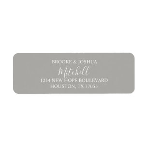 Personalised Couple Return Address Labels   Grey
