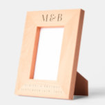 Personalised Couple Wedding Monogram Initials Etched Frames<br><div class="desc">A modern etched frame that can personalised to your names initials and wedding date. A simple yet modern script design that can be used as wedding gifts,  housewarming gifts,  bridal shower gift or home decor. A minimalistic etched frame design perfect for any occasion.</div>