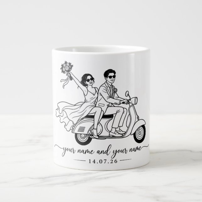 Personalised Couple Wedding Mug (Front)