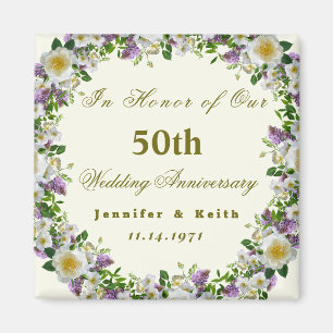 Personalised Couples 50th Wedding Anniversary      Magnet