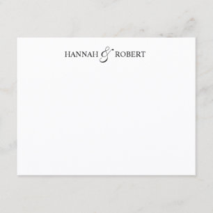 Personalised Couples Classic Elegant Script Card