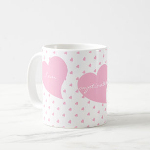 Personalised Couple's Cute Hearts Coffee Mug