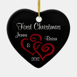 Personalised Couple's First Christmas Ornament