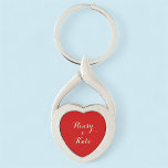Personalised Couple's Heart Message Photo Keychain<br><div class="desc">Easily personalise this beautiful heart keychain with your own photo or custom text to make it an extra special gift. You can personalise it more by changing the background colour,  adding initials,  changing the font,  or adding your own design. No minimum order quantity and no setup fee.</div>
