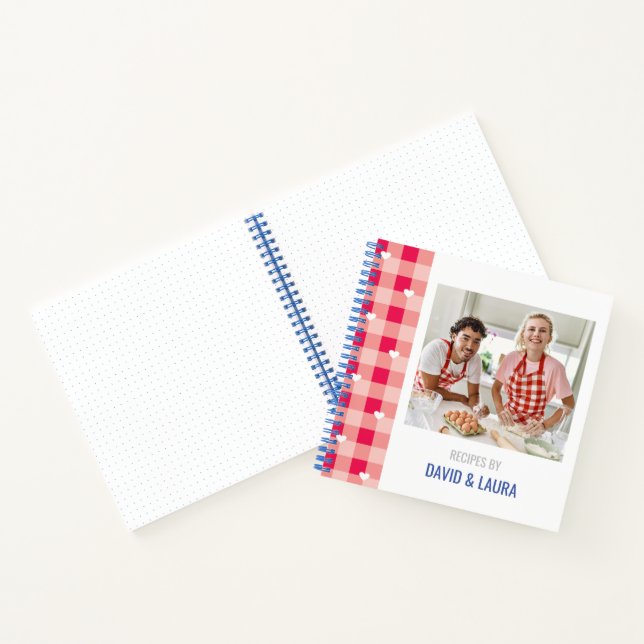 Personalised Couple's Memory Cookbook (Add Photo) Notebook (Inside)