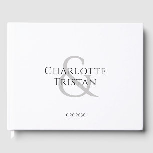 Personalised Couples Name Monogram Wedding Guest Book