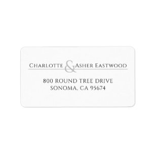 Personalised Couples Name Return Address Label