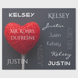 Personalised Couple's Name Wrapping Paper