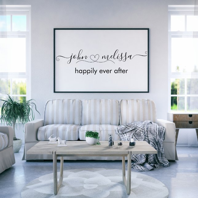Personalised Couples Names Heart poster (Creator Uploaded)