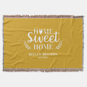 Personalised Couples Newlywed Throw Blanket