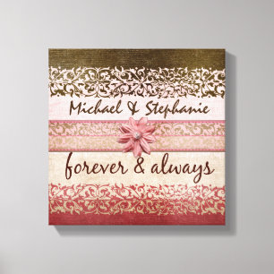 Personalised Couples or Wedding with Love Quote Canvas Print