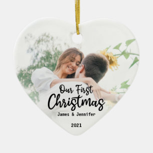 Personalised Couples Our First Christmas Ceramic Tree Decoration
