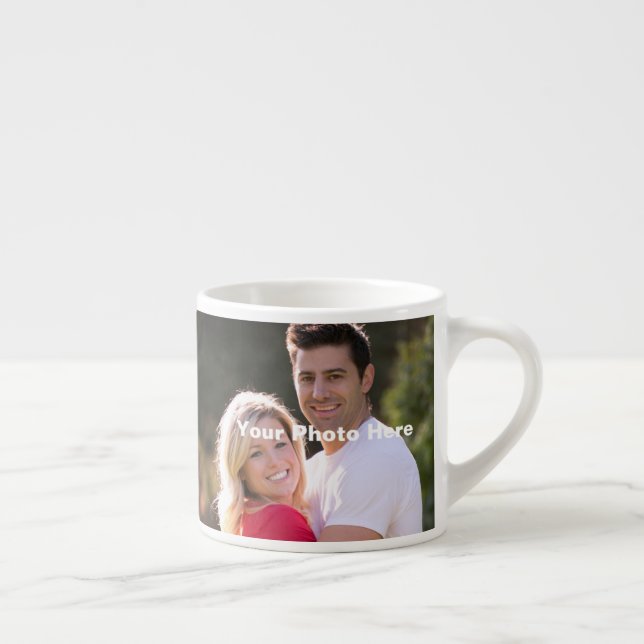 Personalised Couples Photo Espresso Mug (Right)
