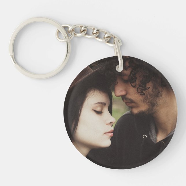 Personalised Couple's  Photo Keychain (Front)