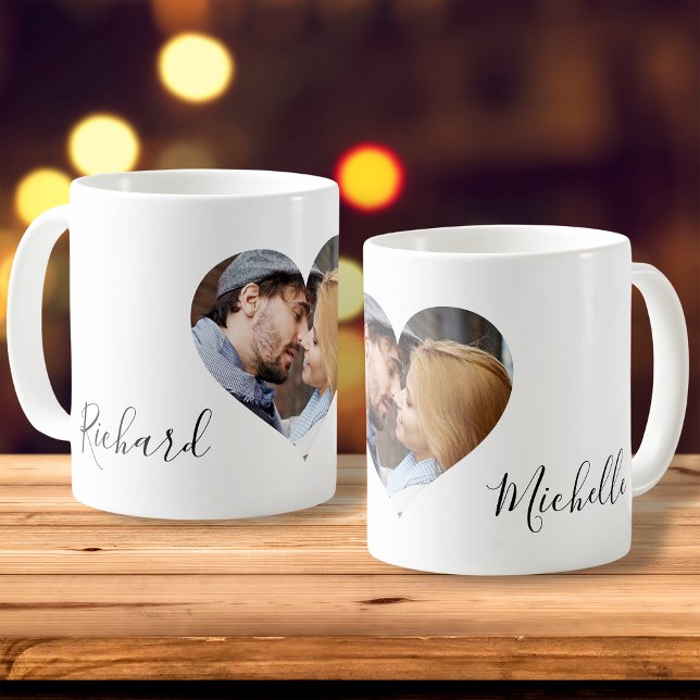 Personalised Couples Photo Name Valentines Day Coffee Mug (Creator Uploaded)