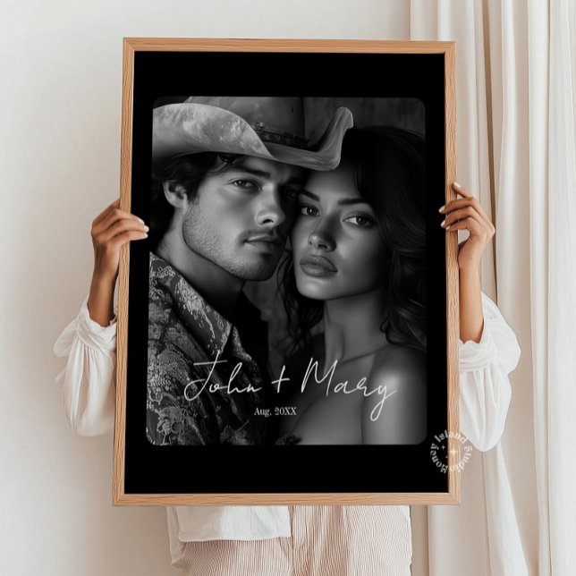Personalised Couples Poster Print Modern Minimal (Creator Uploaded)