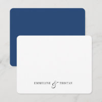 Personalised Couples Stationery Navy Blue