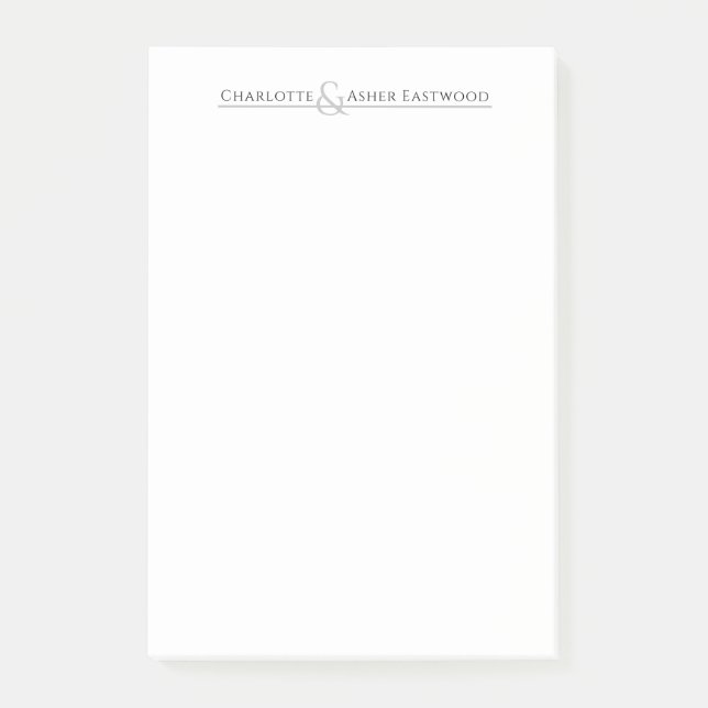 Personalised Couples Stationery Post-it Notes (Front)