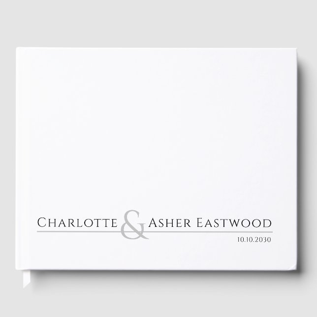Personalised Couples Wedding Guest Book (Front)