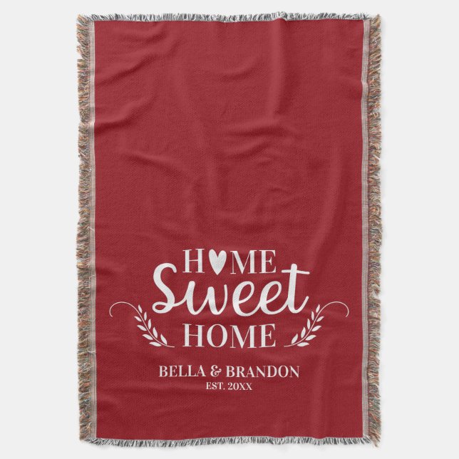 Personalised Couples Wedding Throw Blanket (Front Vertical)