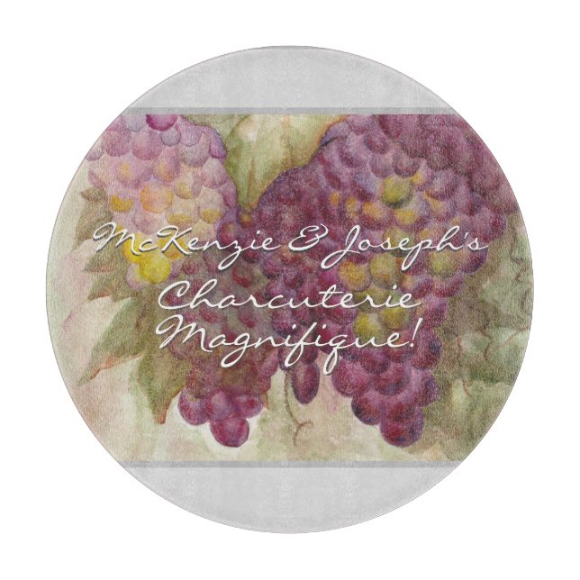 Personalised Couples Wine Themed Charcuterie  Cutting Board (Front)