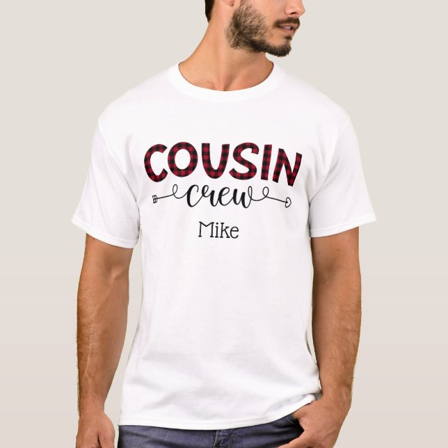 Personalised Cousin Crew Family Matching  T-Shirt (Front)