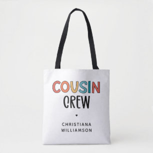 Personalised Cousin Crew Matching Cousins Gift Tote Bag